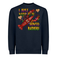 Navy mardi gras i just want to be loved bayou crawfish Heavyweight Sweatshirt - RanaPortraitStore