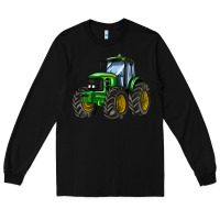 Black farm tractor Long Sleeve Tee - AdoDesignShop