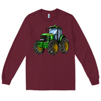 Burgundy farm tractor Long Sleeve Tee - AdoDesignShop
