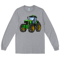 Heather Grey farm tractor Long Sleeve Tee - AdoDesignShop