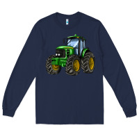 Navy farm tractor Long Sleeve Tee - AdoDesignShop