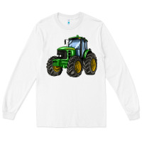 White farm tractor Long Sleeve Tee - AdoDesignShop