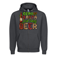 Smoke dear santa just bring a beer with a beer bottle Zipper Hoodie - AdoDesignShop