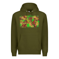 Army Green mardi gras crawfish and glitter background Premium Hoodie - AdoDesignShop