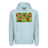 Blue Mist mardi gras crawfish and glitter background Premium Hoodie - AdoDesignShop