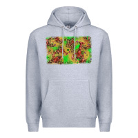 Heather Grey mardi gras crawfish and glitter background Premium Hoodie - AdoDesignShop