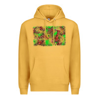 Mustard mardi gras crawfish and glitter background Premium Hoodie - AdoDesignShop