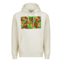 Oatmeal Heather mardi gras crawfish and glitter background Premium Hoodie - AdoDesignShop