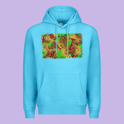 Mardi Gras Crawfish And Glitter Background Premium Hoodie Designed By Adodesignshop