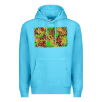 Ocean Blue mardi gras crawfish and glitter background Premium Hoodie - AdoDesignShop