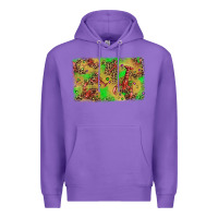 Purple mardi gras crawfish and glitter background Premium Hoodie - AdoDesignShop