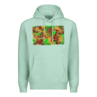 Seafoam mardi gras crawfish and glitter background Premium Hoodie - AdoDesignShop