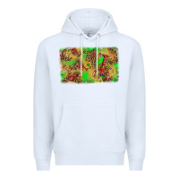 White mardi gras crawfish and glitter background Premium Hoodie - AdoDesignShop