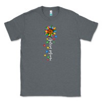 Charcoal Heather autism mama sunflower white Classic Tee - JahusDesignShop