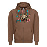 Chestnut life is better with a pug Zipper Hoodie - Jasminsmagicworld