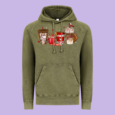 Vintage Hoodie baseball coffee cups