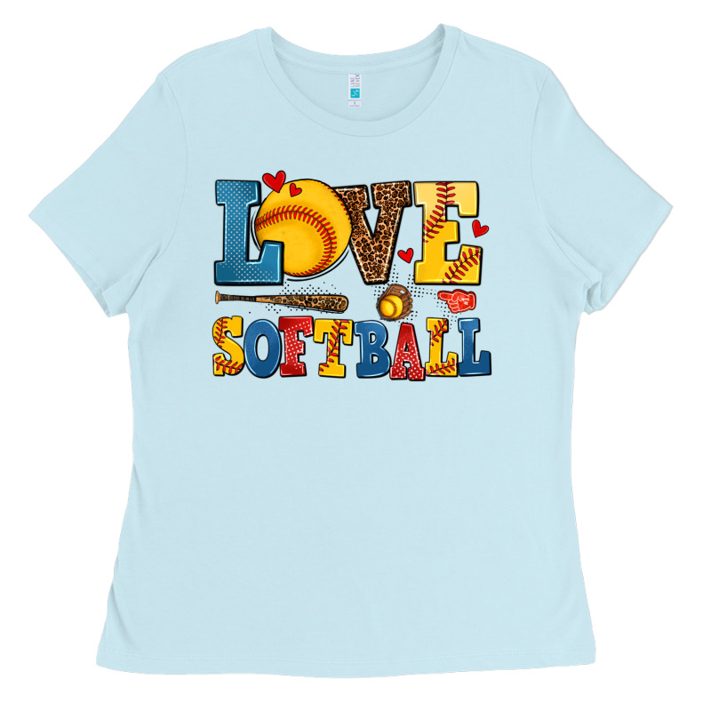 Love Softball Ladies Tee by AdoDesignShop | Teevron