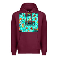 Burgundy Hot Mom Summer Digital Paper Premium Hoodie - BundleAndBundleShop