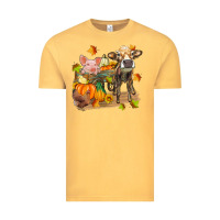 Vintage Mustard fall farm animals Vintage Tee - Zillion Design Studio