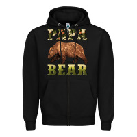 Black papa bear Zipper Hoodie - Artiststas