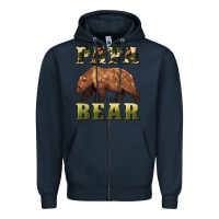 Navy papa bear Zipper Hoodie - Artiststas