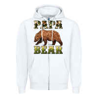 White papa bear Zipper Hoodie - Artiststas