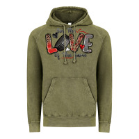 Vintage Olive for the love of the game hockey Vintage Hoodie - Zillion Design Studio