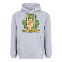 Heather Grey st. patrick's day shamrockin' Heavyweight Hoodie - MaliasSmallBusiness