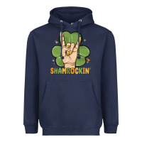 Navy st. patrick's day shamrockin' Heavyweight Hoodie - MaliasSmallBusiness