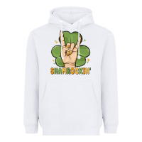 White st. patrick's day shamrockin' Heavyweight Hoodie - MaliasSmallBusiness