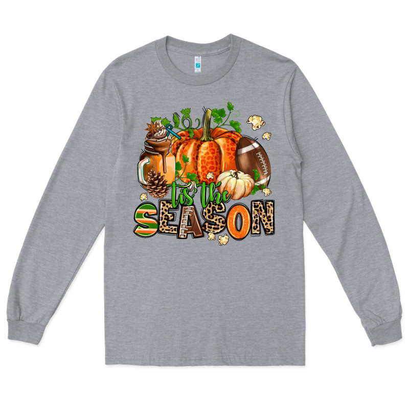 Fall And American Football Tis The Season Long Sleeve Tee by AdoDesignShop | Teevron