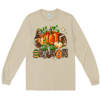 Mushroom fall and american football tis the season Long Sleeve Tee - AdoDesignShop