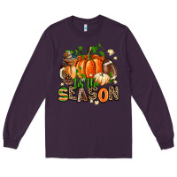 Plum fall and american football tis the season Long Sleeve Tee - AdoDesignShop
