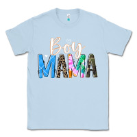 Dusty Blue boy mama  black Classic Tee - JahusDesignShop