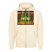 Sandshell cold beer with beer bottles Zipper Hoodie - AdoDesignShop