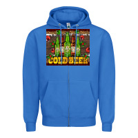 True Royal cold beer with beer bottles Zipper Hoodie - AdoDesignShop