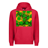 Cardinal St. Patricks clover pattern digital paper Premium Hoodie - BundleAndBundleShop