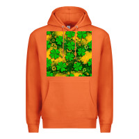 Carrot St. Patricks clover pattern digital paper Premium Hoodie - BundleAndBundleShop