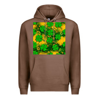 Chestnut St. Patricks clover pattern digital paper Premium Hoodie - BundleAndBundleShop