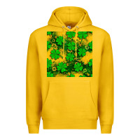 Lemon St. Patricks clover pattern digital paper Premium Hoodie - BundleAndBundleShop