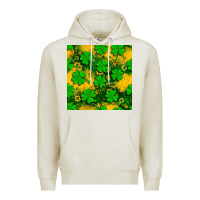 Oatmeal Heather St. Patricks clover pattern digital paper Premium Hoodie - BundleAndBundleShop