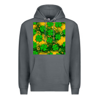 Rock St. Patricks clover pattern digital paper Premium Hoodie - BundleAndBundleShop