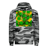 Slate Camo St. Patricks clover pattern digital paper Premium Hoodie - BundleAndBundleShop