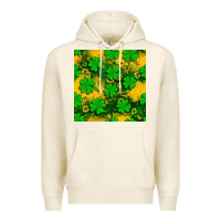 Tofu St. Patricks clover pattern digital paper Premium Hoodie - BundleAndBundleShop