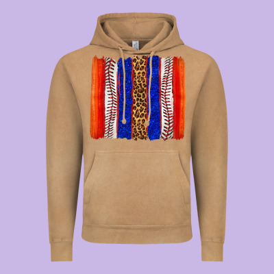 Vintage Hoodie baseball brush strokes