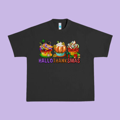 Hallothanksmas Cupcakes Urban Heavy Tee Designed By Texasbilliewilder