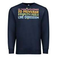 Navy to those accustomed to privilege Premium Sweatshirt - MaliasSmallBusiness