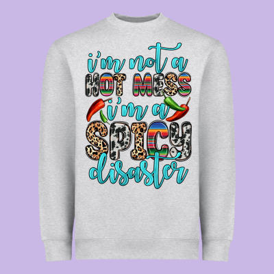 Heavyweight Sweatshirt i m not a hot mess i m a spicy disaster