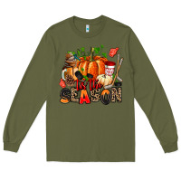 Army Green fall and  hockey  tis the season Long Sleeve Tee - AdoDesignShop