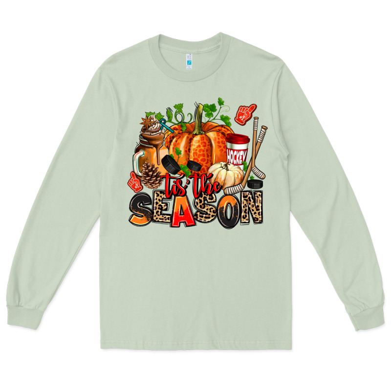 Fall And  Hockey  Tis The Season Long Sleeve Tee by AdoDesignShop | Teevron